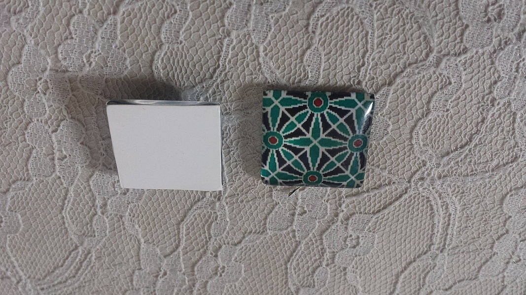 fyrkantig glascabochon 25mm 003 