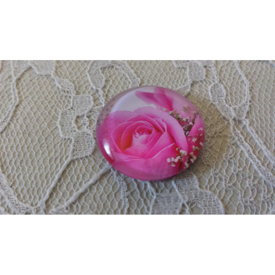 glas cabochon rund 20mm blomma 01-037 