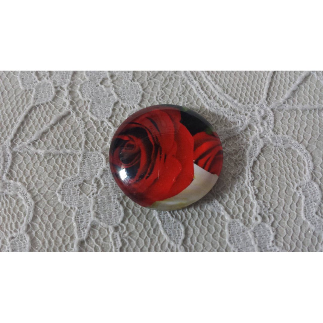 glas cabochon rund 20mm blomma 01-027 