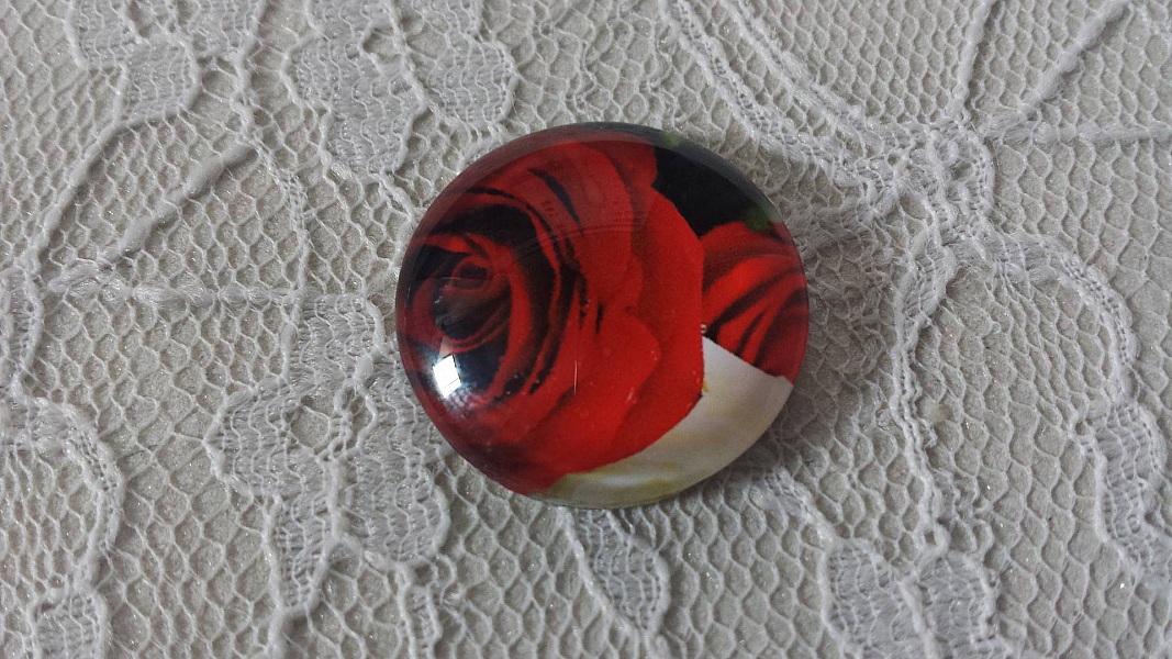 glas cabochon rund 20mm blomma 01-027 