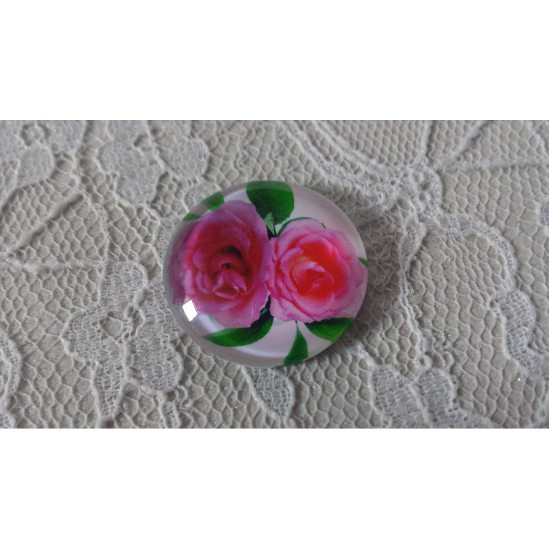 glas cabochon rund 20mm blomma 01-023 