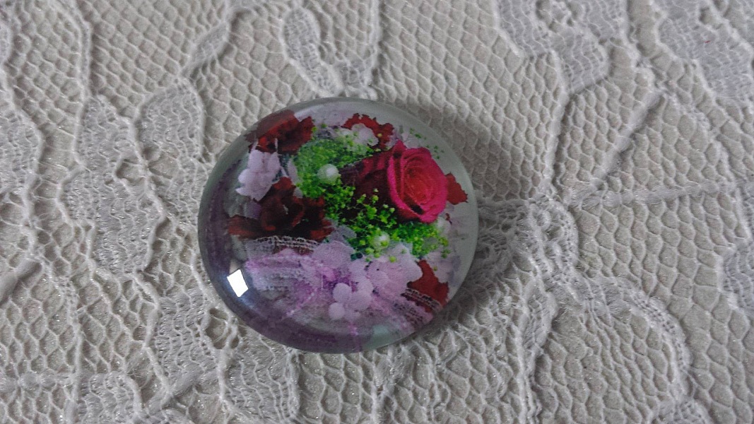 glas cabochon rund 20mm blomma 01-020 