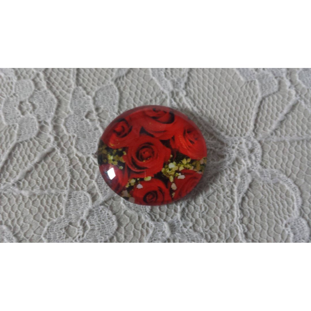 glas cabochon rund 20mm blomma 01-017 