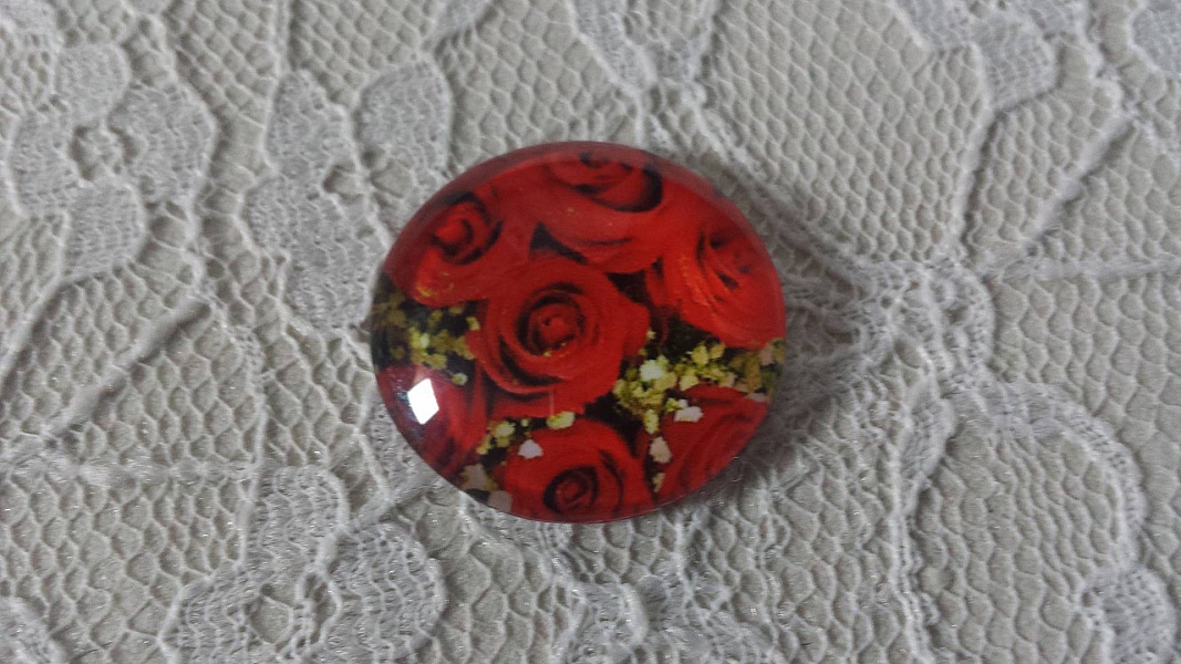 glas cabochon rund 20mm blomma 01-017 