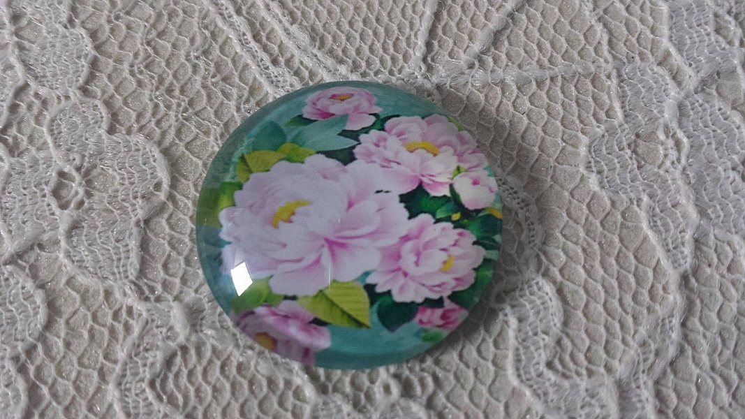 glas cabochon rund 20mm blomma 01-013 
