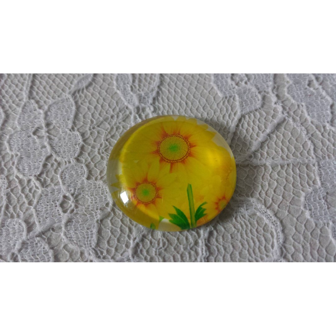 glas cabochon rund 20mm blomma 01-012 
