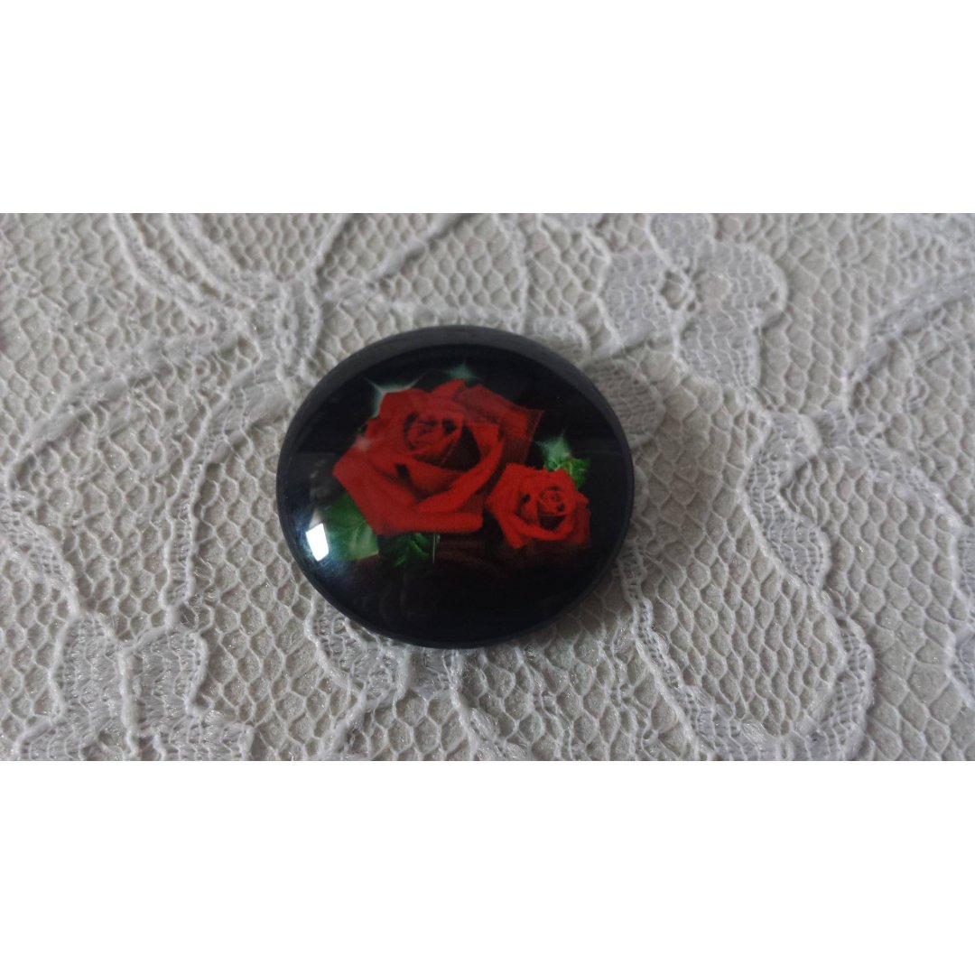 glas cabochon rund 20mm blomma 01-001 