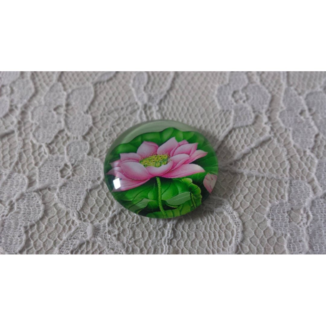 glas cabochon rund 25mm blomma 01-003 