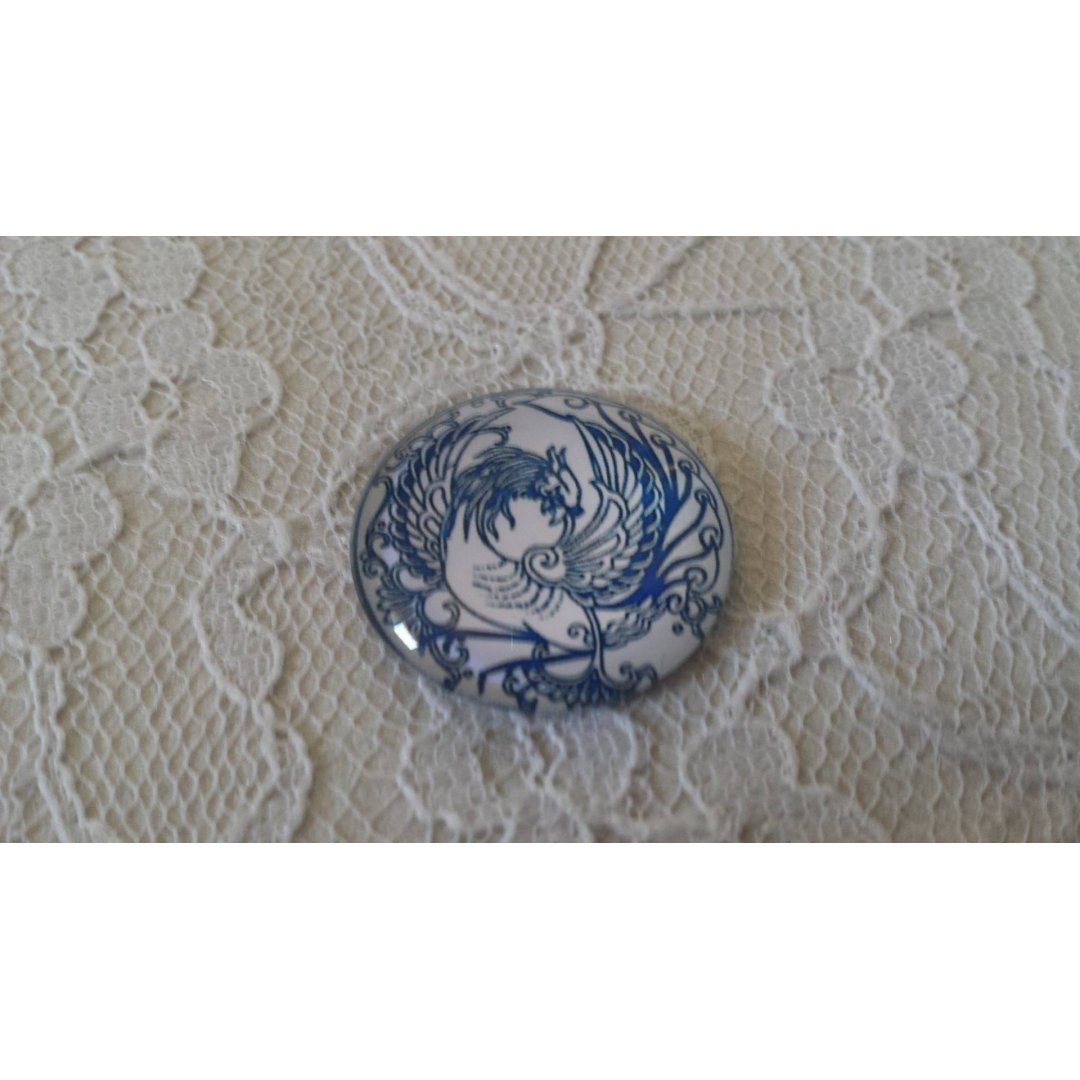 glas cabochon runda 25mm blomma 003 