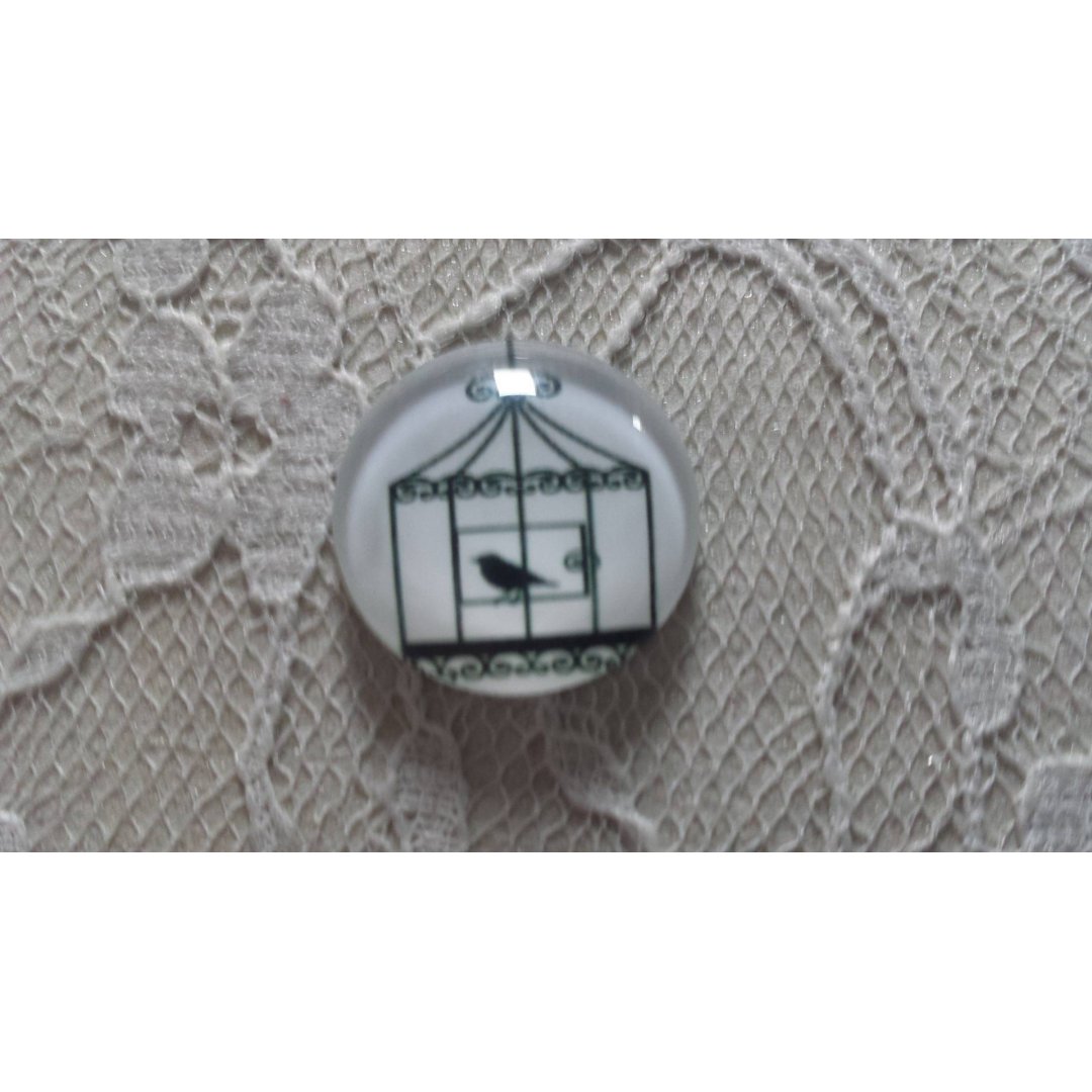 rund glas cabochon 20mm fåglar 010 
