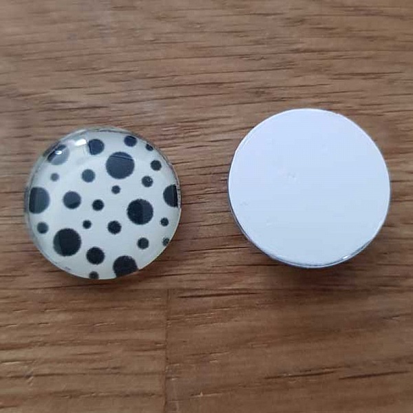 cabochon rond en verre 18mm divers 022