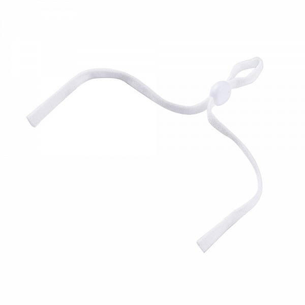 kit 20 elastiska band med vit sladd och justerbart sp&auml;nne f&ouml;r mask...