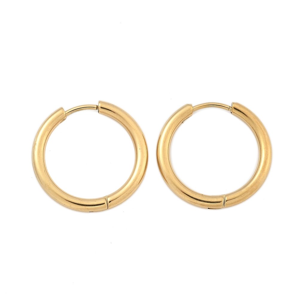 Support Boucle d'oreille Créole Huggie Acier Inoxydable N°05-25 mm 02