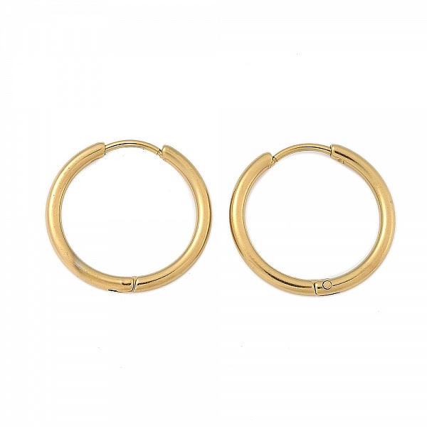 Support Boucle d'oreille Cr&eacute;ole Huggie Acier Inoxydable N&deg;02-25 mm 01