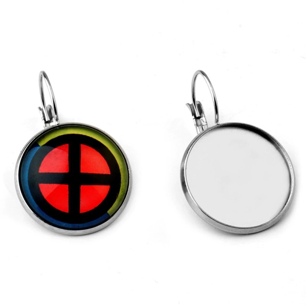 cabochonhållare rostfritt stål örhänge 20 mm N°07
