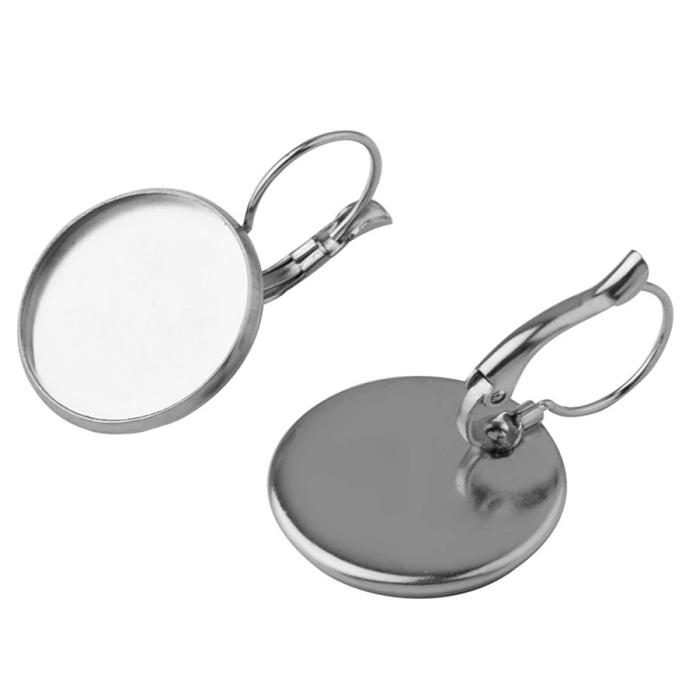 cabochonhållare rostfritt stål örhänge 20 mm N°07