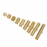 20 spännen 10 x 8 mm guld