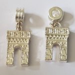 Arc de Triomphe silverpläterad charm