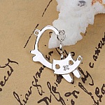 Paket med 5 Zinklegering Cat Charms No. 3 Silver Fish Cat 29 mm x 19 mm