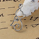 Set med 5 Cat Charms N°2 Silver 29 mm x 13 mm