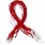 Halsband med organzaband N°02 och vaxat snöre