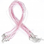 Halsband med organzaband N°03 och vaxat snöre