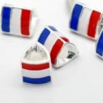 Pearl nr 0001 Tricolour Email Flag Compatible