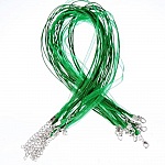 Halsband med organzaband N°09 och vaxat snöre