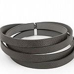 Läder 10 mm mörkgrå 1 meter