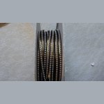 Läder brons spegel 06 mm Swarovski Strass per 20 cm