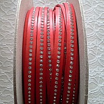 B-Corail läder 10 mm Swarovski strass per 20 cm