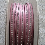 Läder DD-Violet 10 mm Swarovski Strass per 20 cm