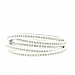 Leather Ball White 06 mm med nickelfri kedja per 20 cm