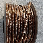 Läder Antic spegelkula 06 mm med nickelfri kedja per 20 cm