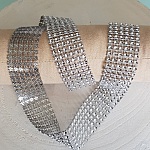 Silver Strass-band per 0,50 cm.