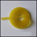 1 meter platt pvc-sladd 5,8 x 1,9 mm gul.