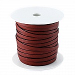 Rekonstituerat läder Röd 10 mm per 1 meter