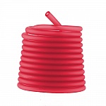 1 meter Pvc-hålig sladd 6,5 mm ljusröd