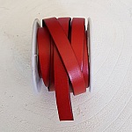 Röd kalv platt läder N°2 10 mm med 20 cm smidig