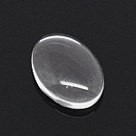Oval Cabochon 10 x 14 mm x 2 stycken i klart glas N°16