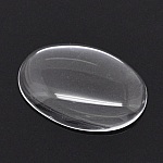 Oval cabochon 18 x 25 mm i klart glas N°19