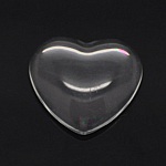 Cabochon Heart 14 x 15 mm i klart glas N°22
