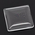 Cabochon Square 25 x 25 mm i klart glas N°28