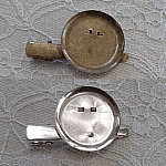 Sats med 5 hållare för brickor - bronsfärg 48 mm x 8 mm.