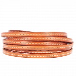Platt kalvläder Orange 05 mm x 20 cm Sydd med 1 vit tråd