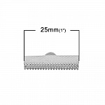 20 spännen 25 x 8 mm Silver