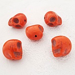 Lot 05 färgade Howlite Skulls 18 mm