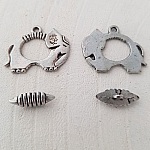 Fästlås Silver Elefantmönster N°11