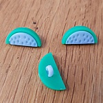 Knapp med vattenmelonmönster för barn nr 01 ljusblå