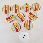 Träknopp blommor 30 mm N°05 x 10 stycken